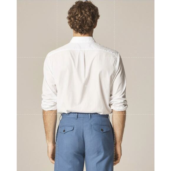 J.Crew Classic Secret Wash Cotton Poplin Shirt Mens M White Button Down BW443 LS - Picture 2 of 9